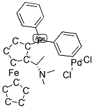 二氯[(S)-N,N-二甲基-1-[(R)-2-(二苯基膦)二茂铁基]乙胺]钯(II), 79767-72-9, 结构式