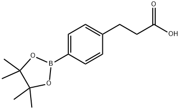 3-(4-(4,4,5,5-Tetramethyl-1,3,2-dioxaborolan-2-yl)phenyl)propanoic acid Struktur