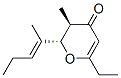 4H-Pyran-4-one,6-ethyl-2,3-dihydro-3-methyl-2-[(1E)-1-methyl-1-butenyl]-,(2S,3R)-(9CI) Struktur