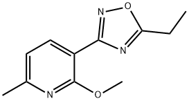 Pyridine, 3-(5-ethyl-1,2,4-oxadiazol-3-yl)-2-methoxy-6-methyl- (9CI) 化学構造式