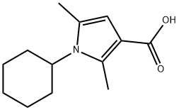 1-环己基-2,5-二甲基-1H-吡咯-3-羧酸, 797798-85-7, 结构式