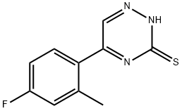 1,2,4-Triazine-3(2H)-thione, 5-(4-fluoro-2-methylphenyl)- Struktur
