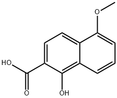 3-Hydroxy-7-methoxy-2-naphthalene carboxylic acid sodium salt 化学構造式