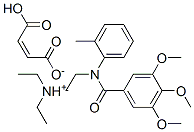 diethyl-[2-[(2-methylphenyl)-(3,4,5-trimethoxybenzoyl)amino]ethyl]azan ium, (Z)-4-hydroxy-4-oxo-but-2-enoate Structure