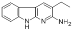 2-Amino-3-ethyl-9H-pyrido(2,3-b)indole Structure