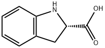 (S)-(-)-インドリン-2-カルボン酸 化学構造式