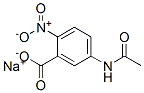 5-アセチルアミノ-2-ニトロ安息香酸ナトリウム 化学構造式
