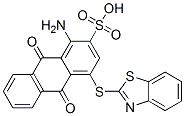 1-amino-4-(2-benzothiazol-ylthio)-9,10-dihydro-9,10-dioxoanthracene-2-sulphonic acid  Structure