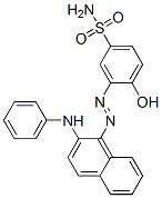 3-[[2-anilino-1-naphthyl]azo]-4-hydroxybenzenesulphonamide 结构式