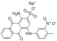 1-アミノ-9,10-ジヒドロ-4-[(4-メチル-3-ニトロフェニル)アミノ]-9,10-ジオキソ-2-アントラセンスルホン酸ナトリウム 化学構造式