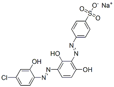 sodium 4-[[3-[(4-chloro-2-hydroxyphenyl)azo]-2,6-dihydroxyphenyl]azo]benzenesulphonate,79817-79-1,结构式