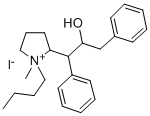 1-Butyl-2-(1,3-diphenyl-2-hydroxypropyl)-1-methylpyrrolidinium iodide 化学構造式