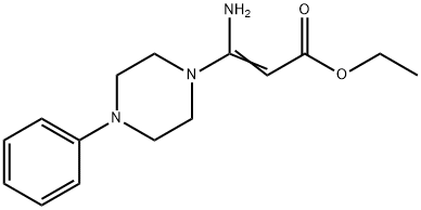 ETHYL 3-AMINO-3-(4-PHENYLPIPERAZINO)ACRYLATE 化学構造式