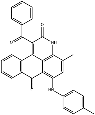 1-benzoyl-4-methyl-6-[(4-methylphenyl)amino]-3H-dibenz[f,ij]isoquinoline-2,7-dione,79828-42-5,结构式