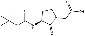 (S)-(3-N-BOC-AMINO-2-OXO-PYRROLIDIN-1-YL)-ACETIC ACID
 Structure