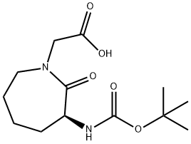 (S)-3-(BOC-AMINO)-2-OXO-1-AZEPINE-ACETIC ACID Struktur