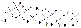 3,3,4,4,5,5,6,6,7,7,8,8,9,9,10,10,11,11,12,12,13,13,14,14,14-ペンタコサフルオロテトラデカン-1-チオール 化学構造式