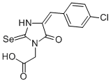 1-이미다졸리딘아세트산,4-((4-클로로페닐)메틸렌)-5-옥소-2-셀레NOXO-