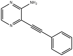 2-氨基-3-(苯乙炔基)吡嗪 结构式