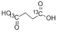 こはく酸(1,4-13C2) 化学構造式