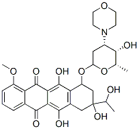 6,8,11-trihydroxy-8-(1-hydroxyethyl)-10-[(4S,5S,6S)-5-hydroxy-6-methyl -4-morpholin-4-yl-oxan-2-yl]oxy-1-methoxy-9,10-dihydro-7H-tetracene-5, 12-dione|