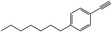 1-エチニル-4-ヘプチルベンゼン 化学構造式