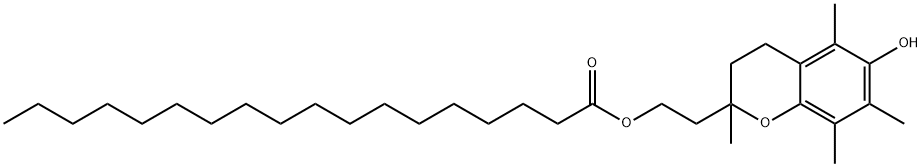 2-(3,4-dihydro-6-hydroxy-2,5,7,8-tetramethyl-2H-1-benzopyran-2-yl)ethyl stearate Structure