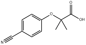 2-(4-氰基苯氧基)-2-甲基丙酸,79925-16-9,结构式
