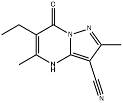 Pyrazolo[1,5-a]pyrimidine-3-carbonitrile, 6-ethyl-4,7-dihydro-2,5-dimethyl-7-oxo- (9CI) Struktur