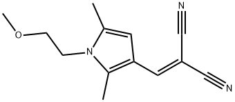 Propanedinitrile, [[1-(2-methoxyethyl)-2,5-dimethyl-1H-pyrrol-3-yl]methylene]- (9CI) Structure