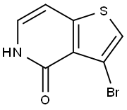 3-溴-4-羟基噻吩并吡啶,799293-83-7,结构式