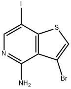 3-bromo-7-iodo-Thieno[3,2-c]pyridin-4-amine, 799293-91-7, 结构式