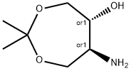 trans-5-Amino-6-hydroxy-2,2-dimethyl-1,3-dioxacyloheptane Struktur