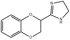 rac-2-[[(2R*)-2,3-ジヒドロ-1,4-ベンゾジオキシン]-2-イル]-4,5-ジヒドロ-1H-イミダゾール 化学構造式