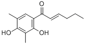 (E)-1-(2,4-二羟基-3,5-二甲基苯基)己-4-烯-1-酮 结构式