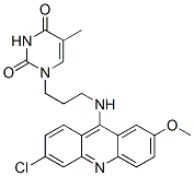 2,4(1H,3H)-Pyrimidinedione, 1-(3-((6-chloro-2-methoxy-9-acridinyl)amin o)propyl)-5-methyl-,79953-25-6,结构式