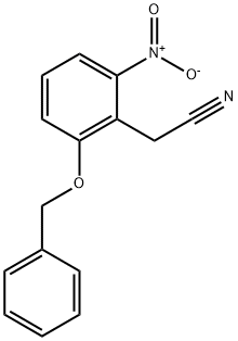 2-ベンジルオキシ-6-ニトロフェニルアセトニトリル 化学構造式