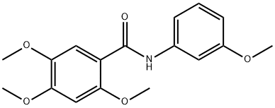 BENZAMIDE, 2,4,5-TRIMETHOXY-N-(3-METHOXYPHENYL)- Structure