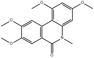 6(5H)-PHENANTHRIDINONE, 1,3,8,9-TETRAMETHOXY-5-METHYL- Struktur