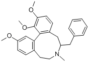 (+-)-6-Benzyl-7-methyl-5,6,8,9-tetrahydro-1,2,12-trimethoxy-7H-dibenz( d,f)azonine Struktur
