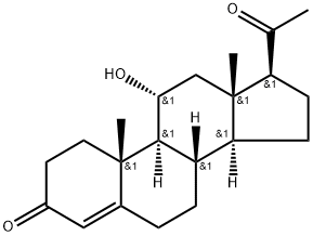 11ALPHA-孕酮,80-75-1,结构式