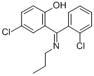 2-(Propylimino-(2-chlorophenyl)methyl)-4-chlorophenol Structure