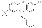 Phenol, 2-((butylimino)(4-chlorophenyl)methyl)-4-(1,1-dimethylethyl)- Structure