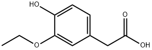 3-エトキシ-4-ヒドロキシフェニル酢酸 化学構造式