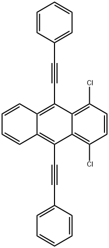 9,10-BIS(PHENYLETHYNYL)-1,4-DICHLOROANTHRACENE Structure