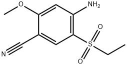 4-amino-5-(ethylsulphonyl)-2-methoxybenzonitrile Struktur