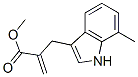 1H-Indole-3-propanoicacid,7-methyl-alpha-methylene-,methylester(9CI) Structure