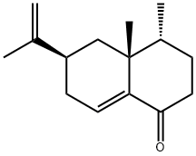 1(2H)-Naphthalenone,3,4,4a,5,6,7-hexahydro-4,4a-dimethyl-6-(1-methylethenyl)-,(4R,4aR,6R)-(9CI),800385-98-2,结构式