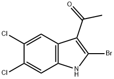 1-(2-BROMO-5,6-DICHLORO-1H-INDOL-3-YL)ETHANONE Struktur