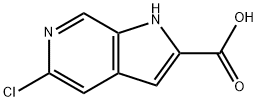 5-氯-1H-吡咯并[2,3-C]吡啶-2-甲酸,800401-68-7,结构式